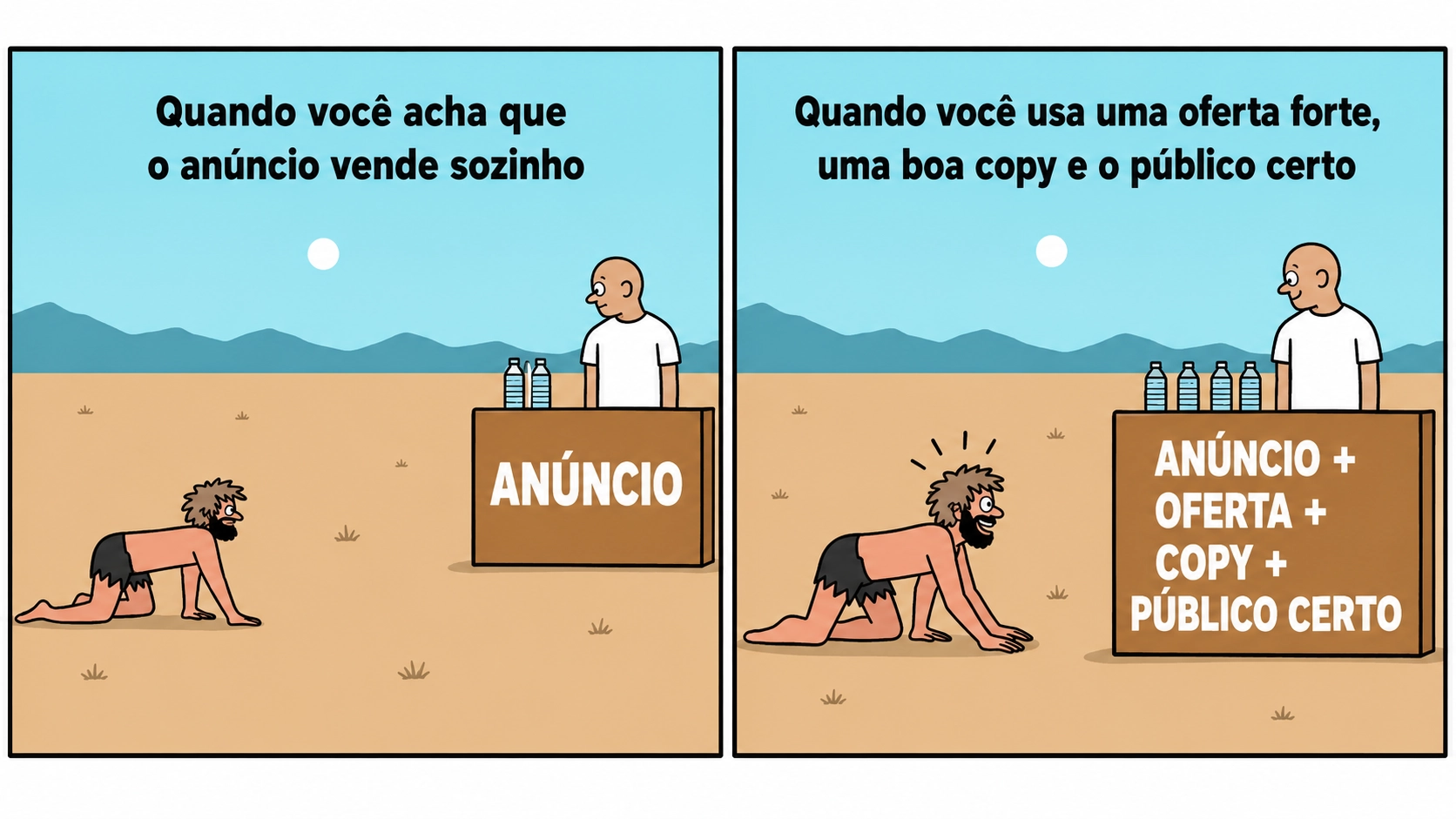 Oferta clara em campanha de anúncios com preço, benefício e chamada para ação