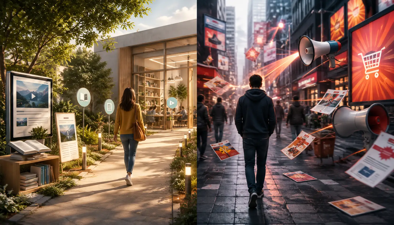 quando inbound e outbound marketing funcionam melhor, como combinar os dois modelos e quais erros mais travam resultados.