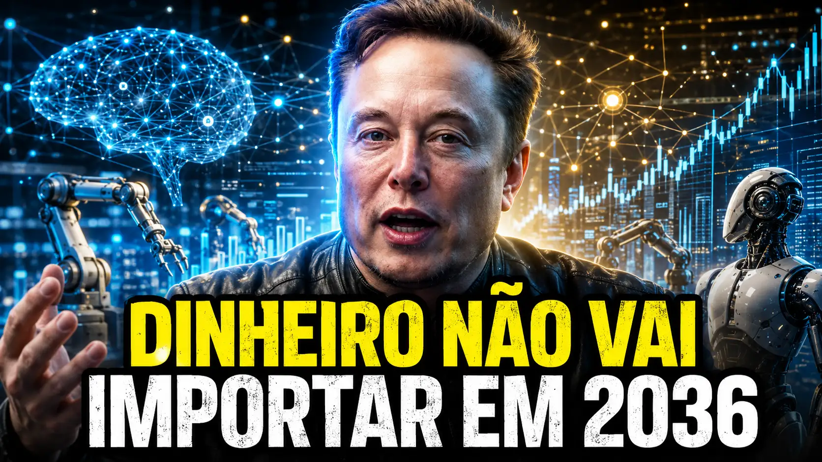 Elon Musk relaciona o futuro do dinheiro ao avanço da inteligência artificial, da robótica e da produção automatizada.